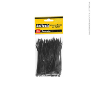 Produto Abraçadeira de Nylon na Cor Preto com Comprimento de 140mm