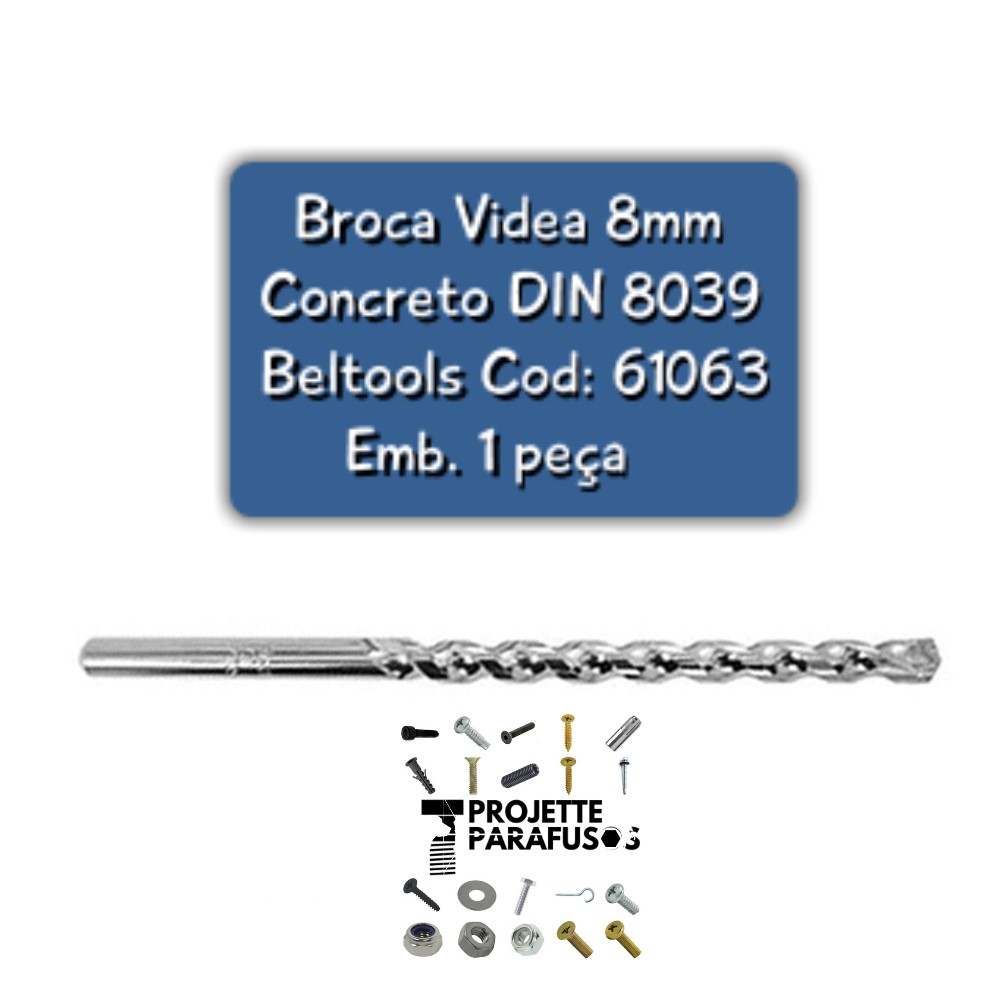 Broca de Widea 8mm Beltools - Imagem 2
