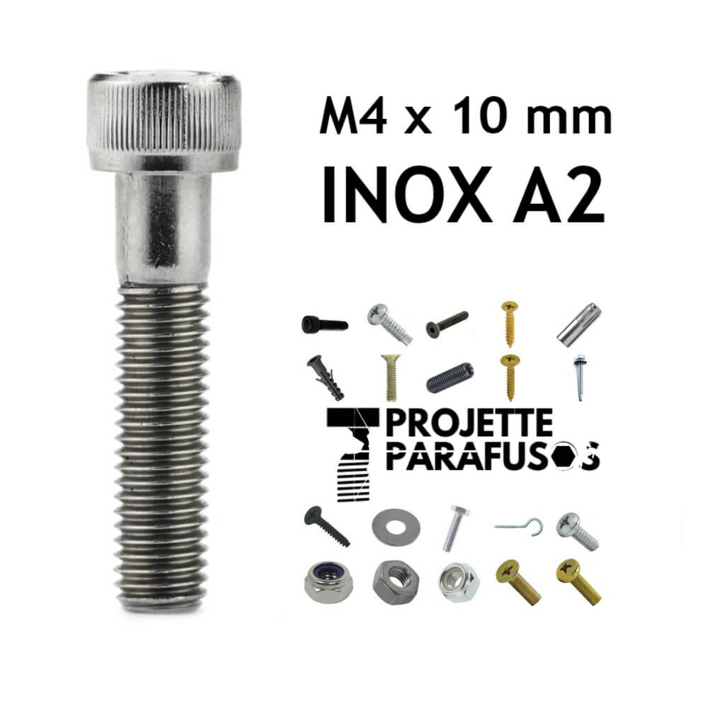 Parafuso M4 x 10 Inox A2 - Imagem 5