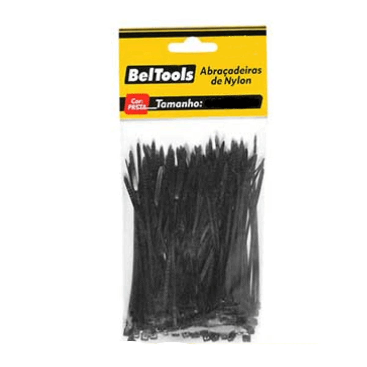 Abracadeira De Nylon 200mm X 3.6mm Com 50 cor Preto