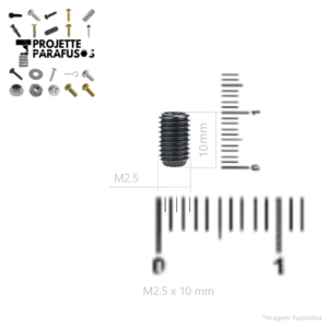 Parafuso Allen Sem Cabeça M2.5 x 10