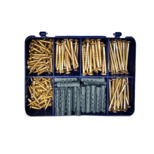 350 peças Kit Parafusos Chipboard + Bucha 6mm + Organizador