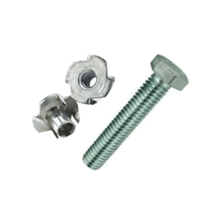 Parafuso Sextavado 1/4 x 1 UNC com Porca Garra Madeira