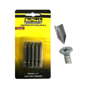 Jogo Ponteira Philips Bits Ph2 38mm 5 Peças Parafusadeira